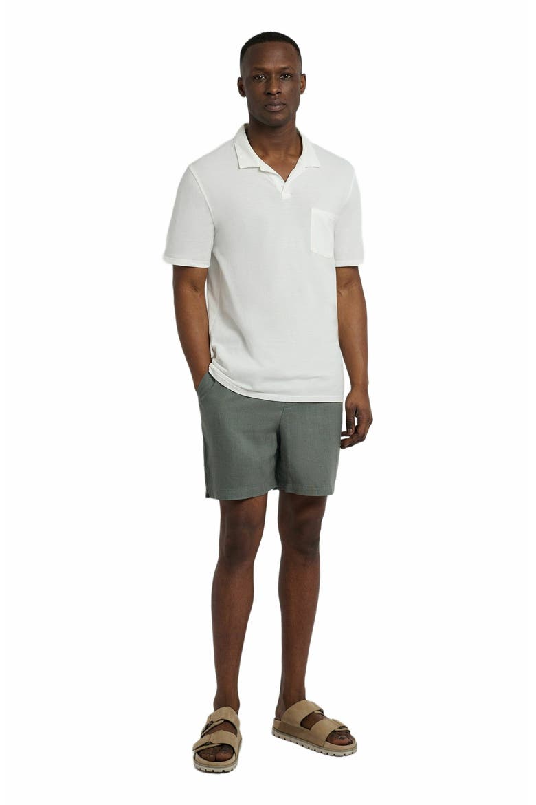 Johnny Collar Pique Polo, Main, color, WHITE