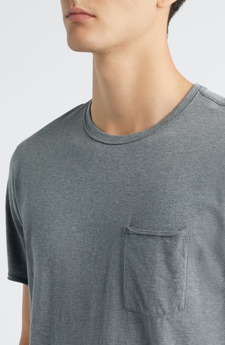 rag & bone Miles Melange Pocket T-Shirt, Alternate, color, Heather Charcoal