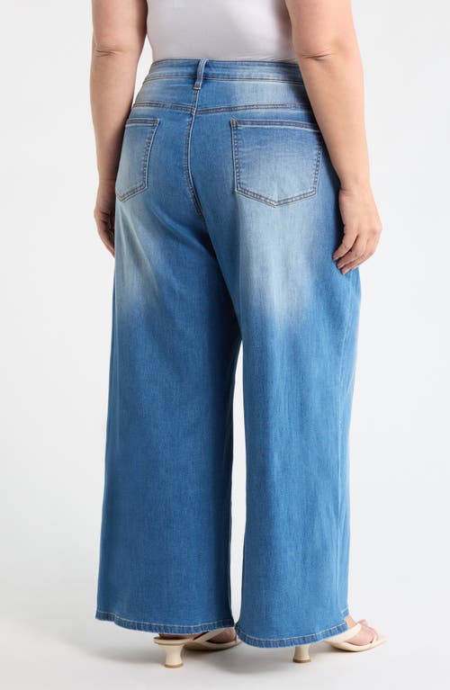 Sugarlips Jeanie High Waist Ankle Wide Leg Jeans In Brown