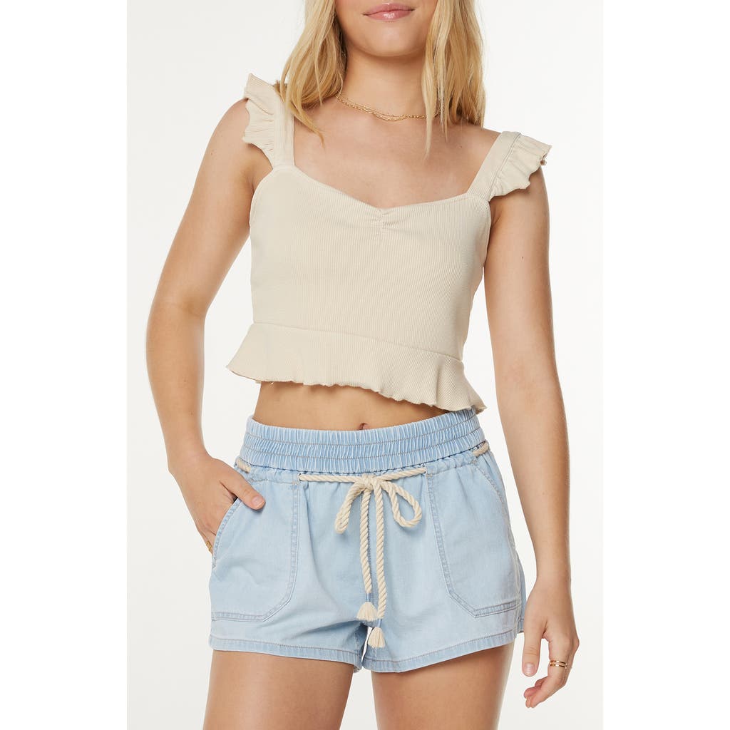Roxy Coastal Cruisin' Ruffle Strap Camisole In Neutral