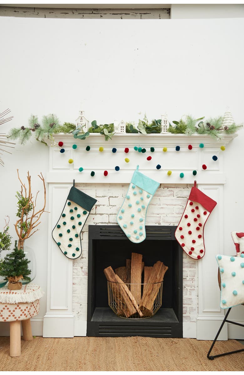 carol & frank Christmas String Lights Pompom Decorative Hanging Garland 48", Alternate, color, Blue