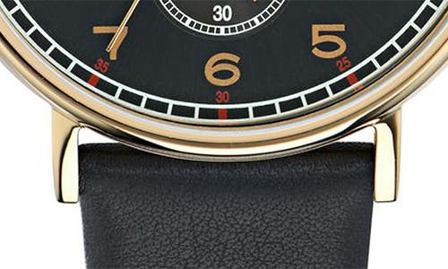 Ted Baker Men's Barnett Backlight Goldtone Stainless Steel & Leather Chronograph Watch/41mm In Black