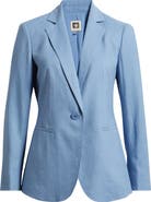 Anne Klein One-Button Linen Blend Blazer