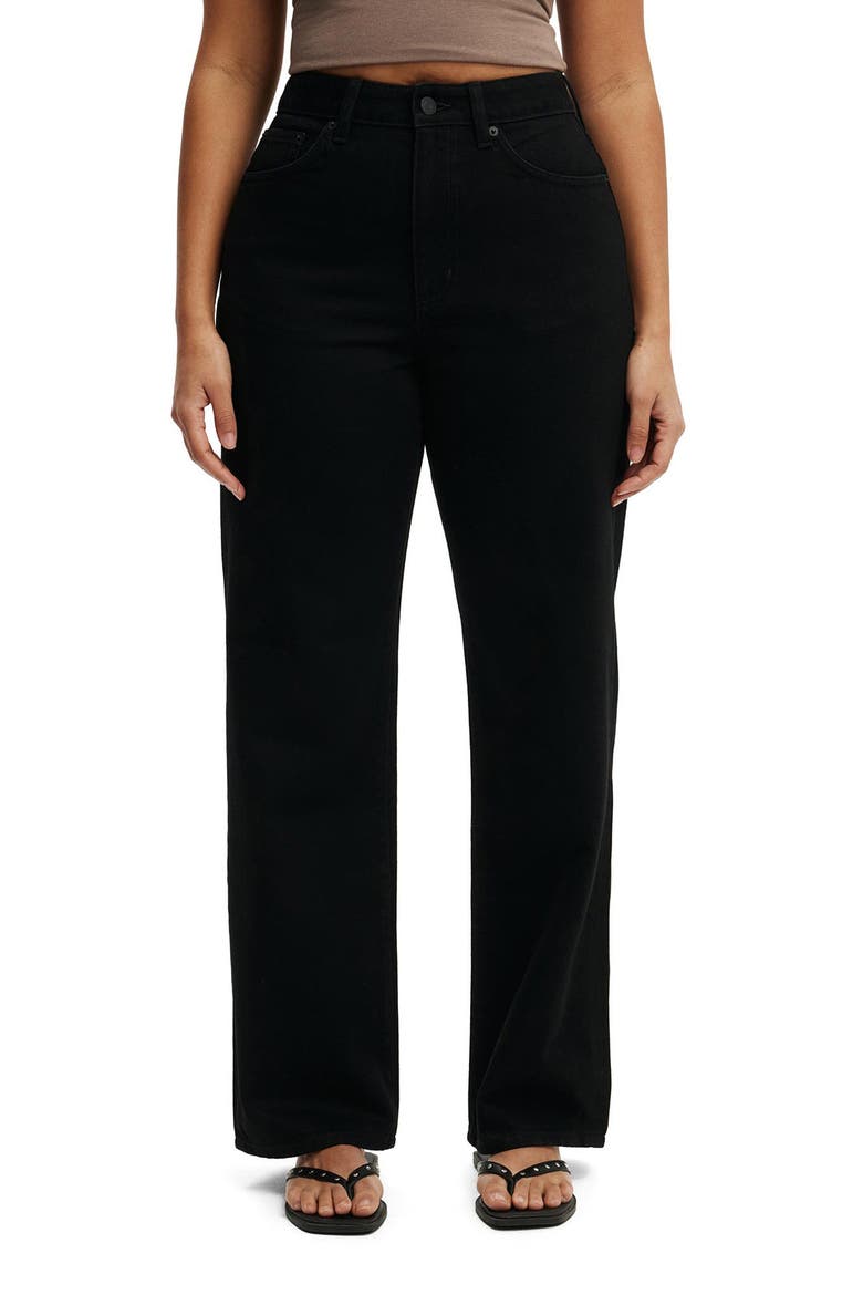 Curvy 91 High Waist Straight Leg Jeans, Main, color, AQUARIUS BLACK