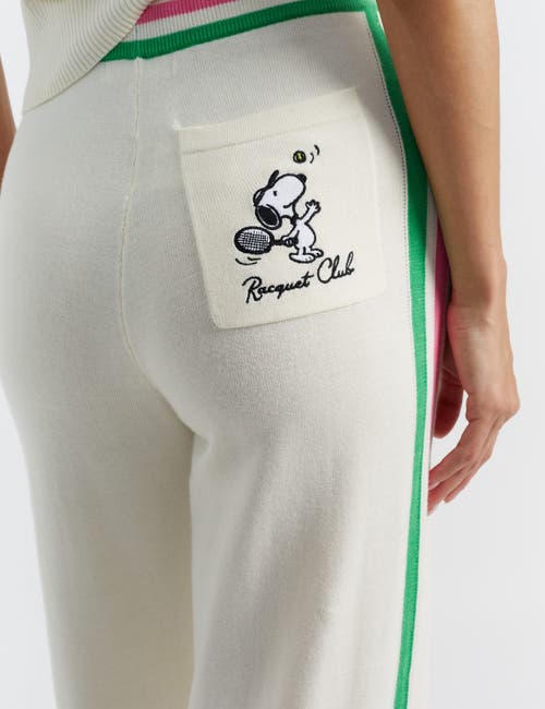 Chinti & Parker Cream Cotton Peanuts Racquet Club Trousers