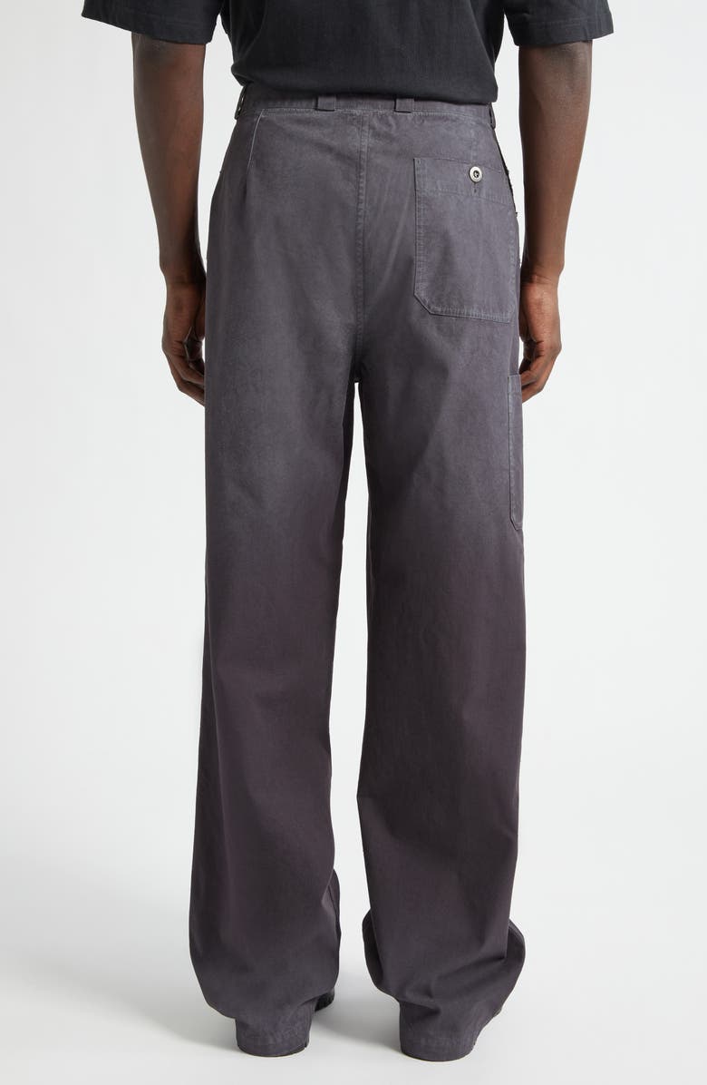 Maison Margiela Straight Leg Cotton Pants, Alternate, color, Washed Black