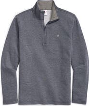 Brooks Brothers Heathered Piqué Half Zip Pullover