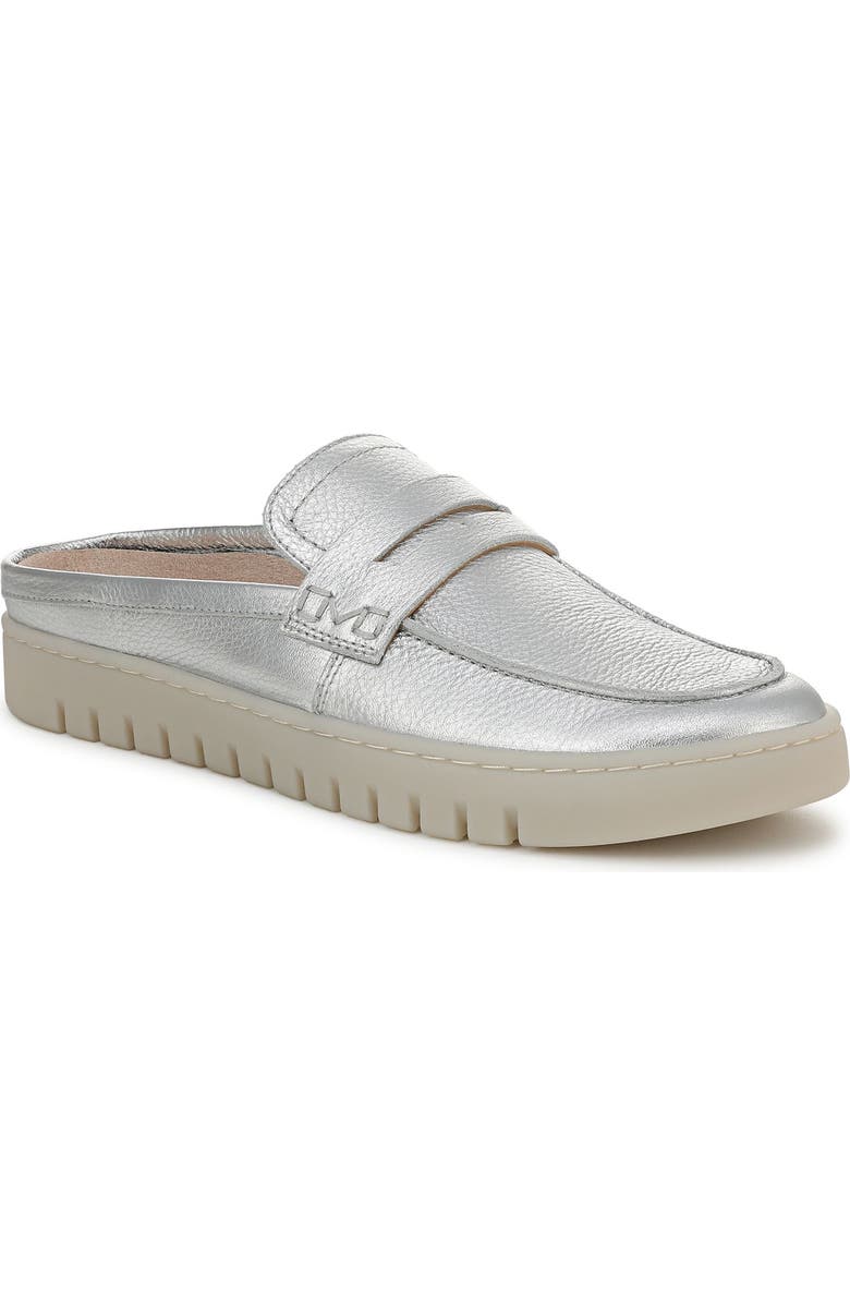 Vionic Uptown Penny Loafer Mule, Main, color, Silver