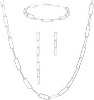 Bearfruit Jewelry Sterling Silver 18k Gold Plated Amelia Chain Jewelry Set Trendy