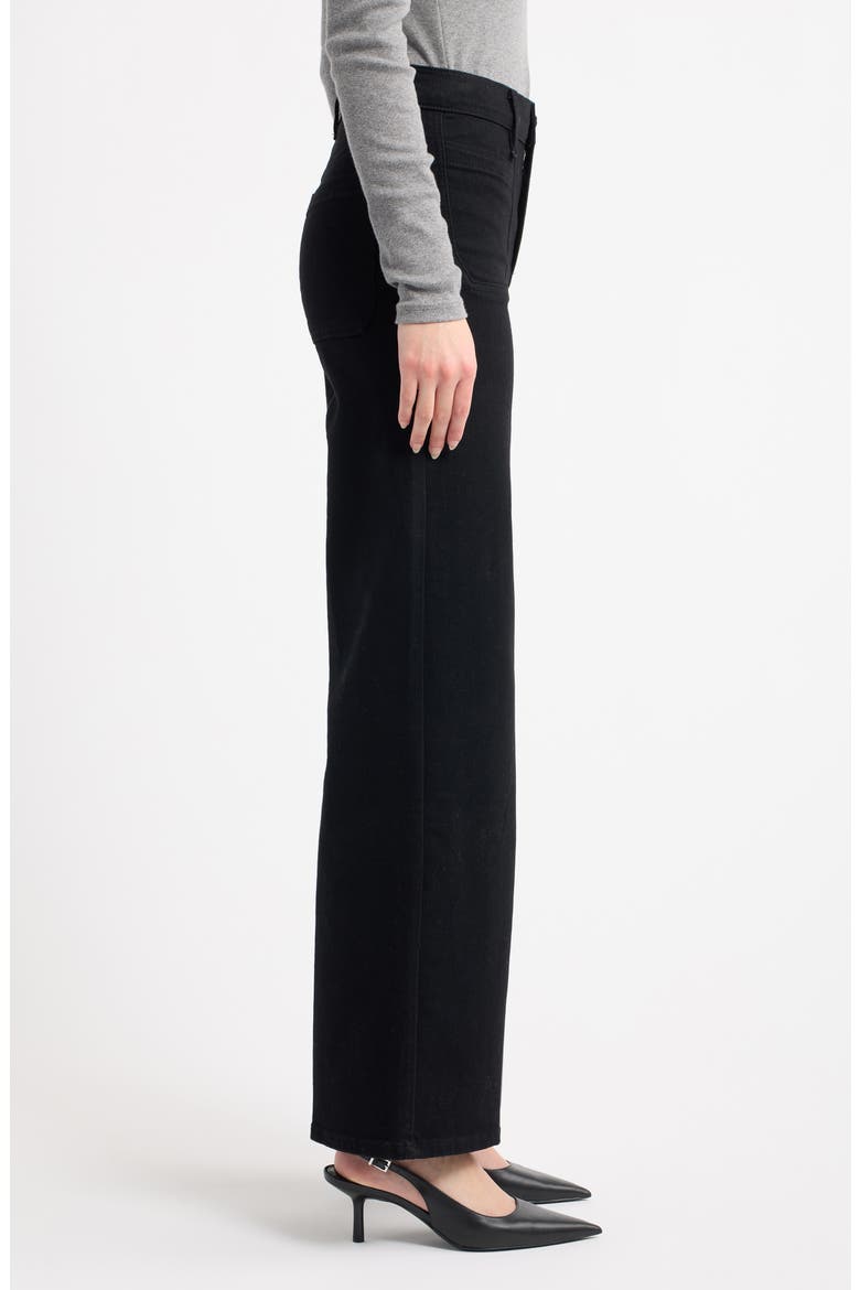 Le Slim Palazzo High Waist Wide Leg Jeans, Alternate, color, BLACK