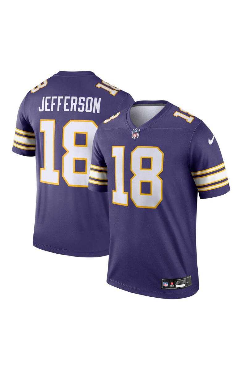 Nike Men's Nike Justin Jefferson Purple Minnesota Vikings Classic Legend Player Jersey, Main, color, Purple