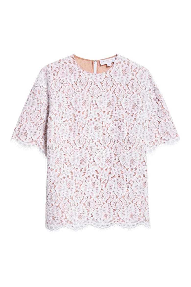 Oversize Floral Lace Top, Alternate, color, OPTIC WHITE