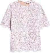 Michael Kors Collection Oversize Floral Lace Top