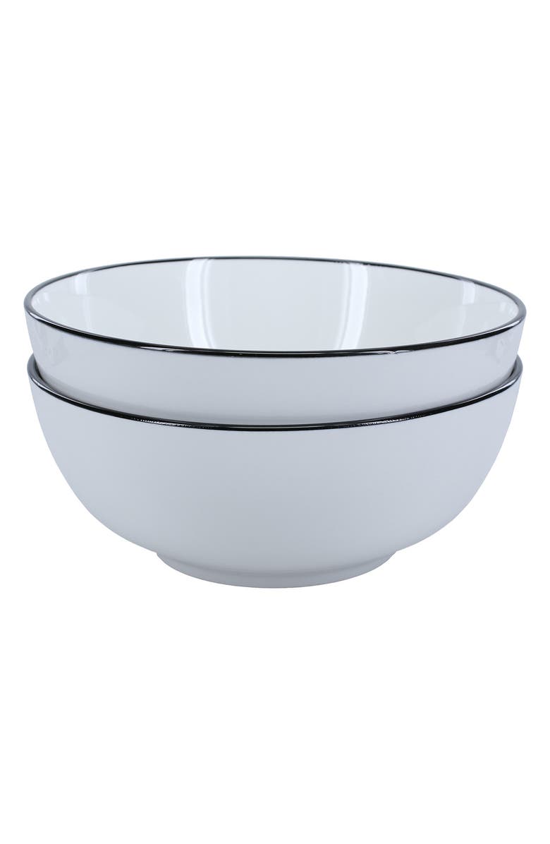 BIA Cordon Bleu Set of 2 Silhouette Serving Bowls, Main, color, White W/ Black
