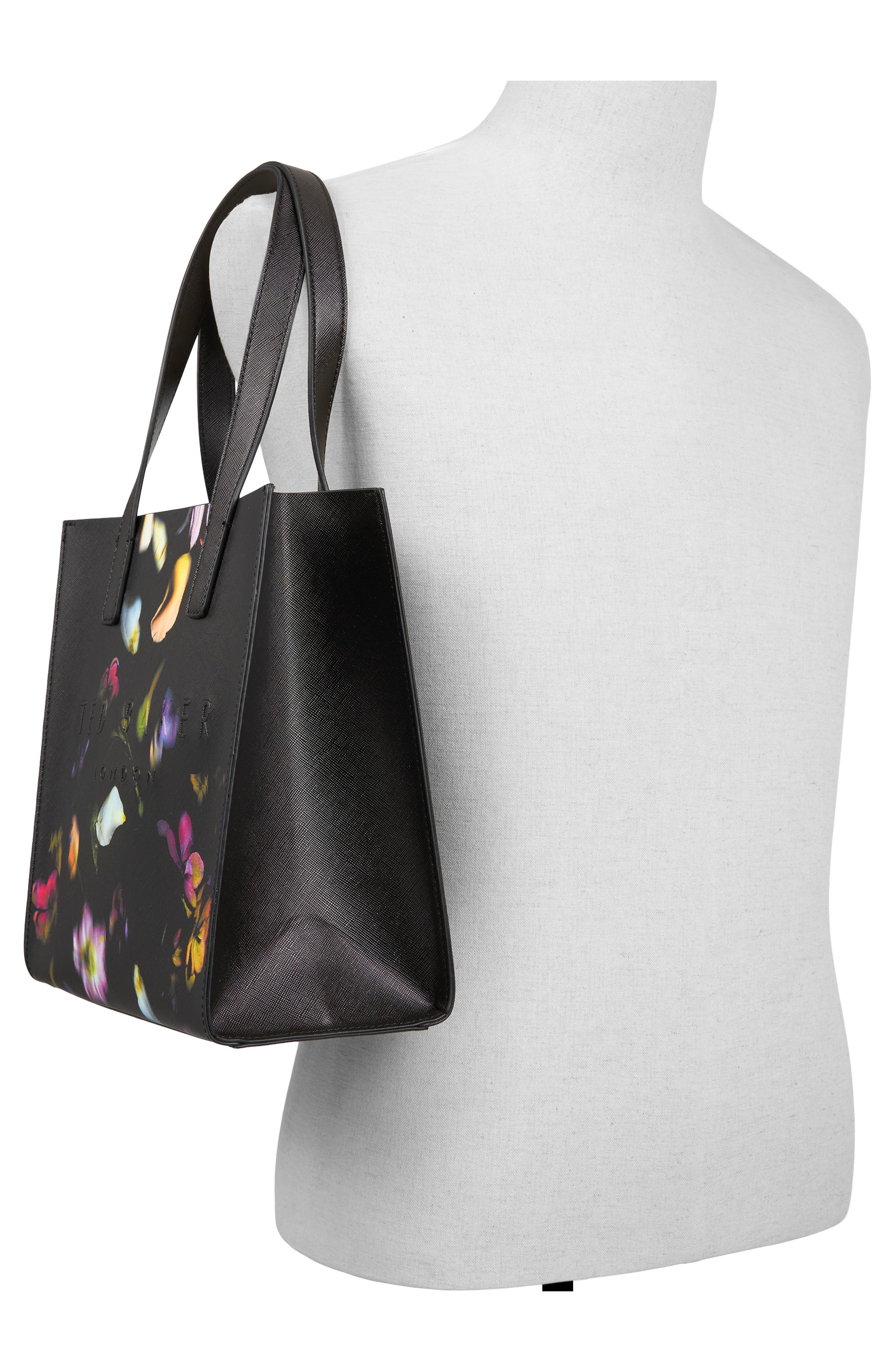Seacon Small Floral Icon Tote, Alternate, color, BLACK COMBO