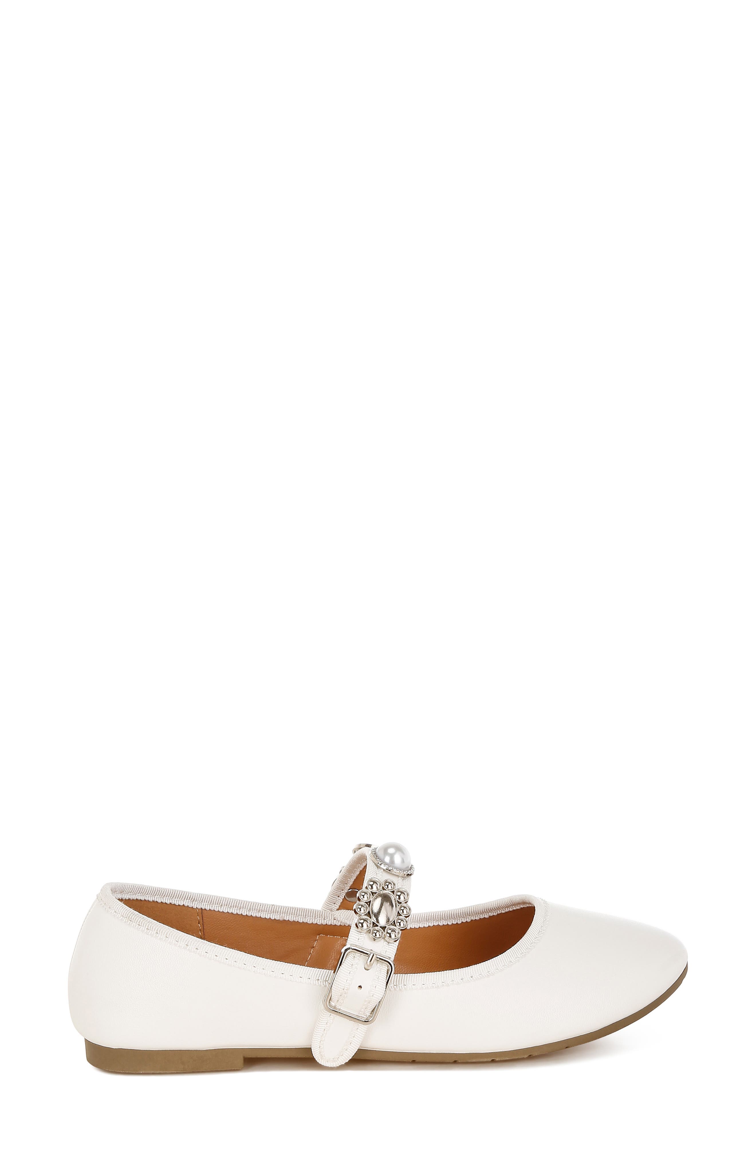 Kavana Mary Jane Flat, Alternate, color, WHITE