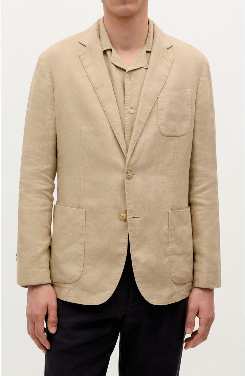 Scalpers Florence Linen Blazer, Main, color, Taupe