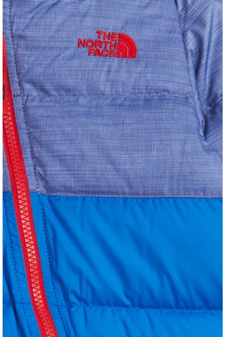 'Lil Snuggler' Water Resistant Down Snowsuit, Alternate, color, HONOR BLUE HEATHER