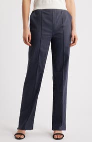Hue Pintuck Wide Leg Pull-On Pants