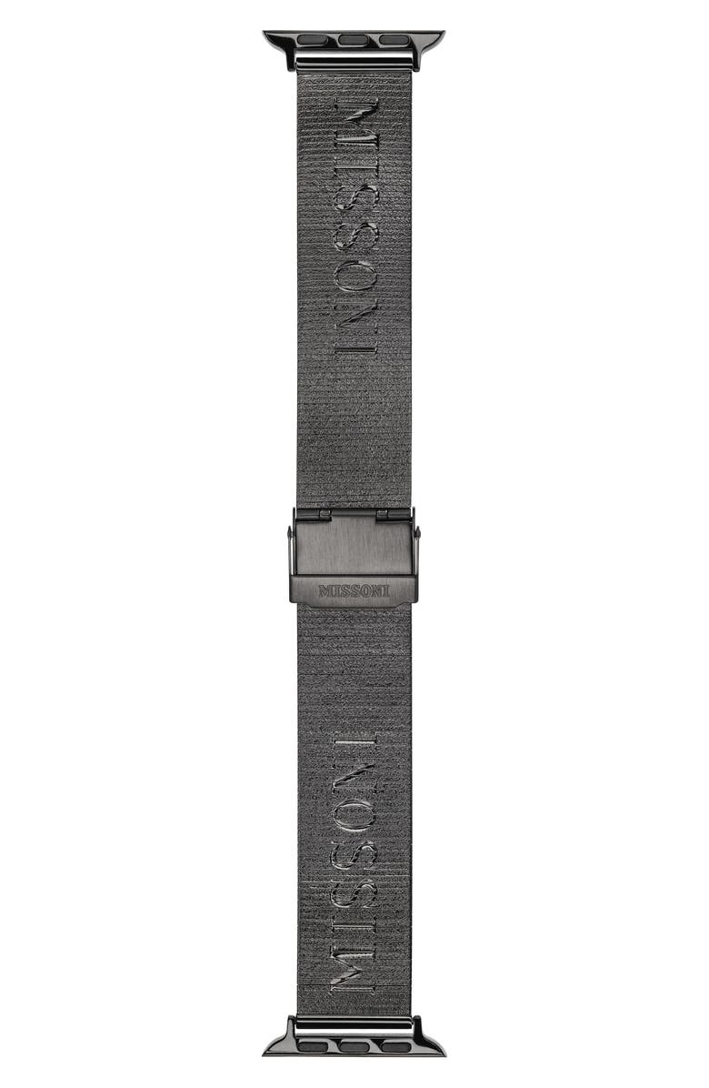 Missoni Lettering Stainless Steel 24mm Apple Watch<sup>®</sup> Watchband, Main, color, 