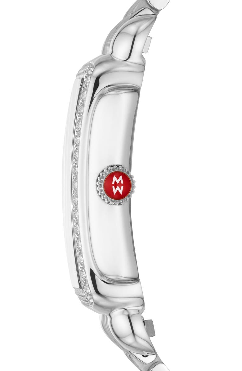 MICHELE Deco Park Diamond Dial Watch Head & Bracelet, 27mm x 37mm, Alternate, color,