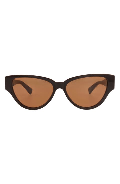 56mm Polarized Cat Eye Sunglasses