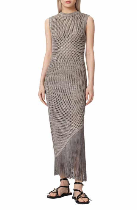 Jessie Sleeveless Fringe Trim Dress