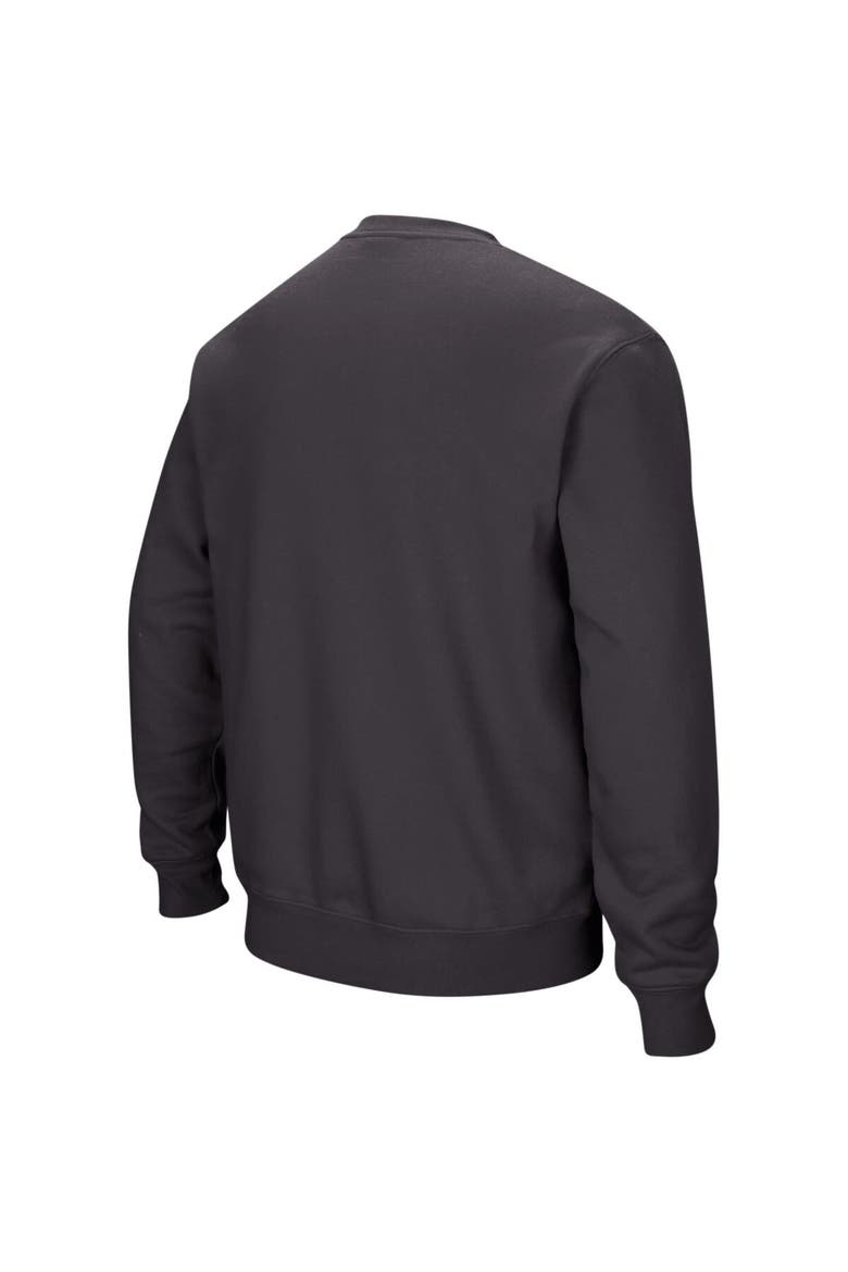 Men's Colosseum Charcoal James Madison Dukes Arch & Logo Crew Neck Sweatshirt, Alternate, color, Charcoal
