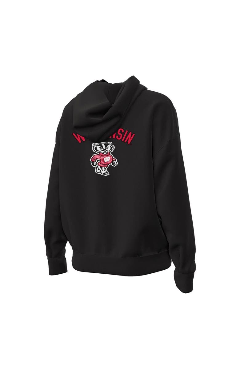 Under Armour Women's Under Armour Black Wisconsin Badgers Oversized Gameday Icon Hoodie, Alternate, color, Black