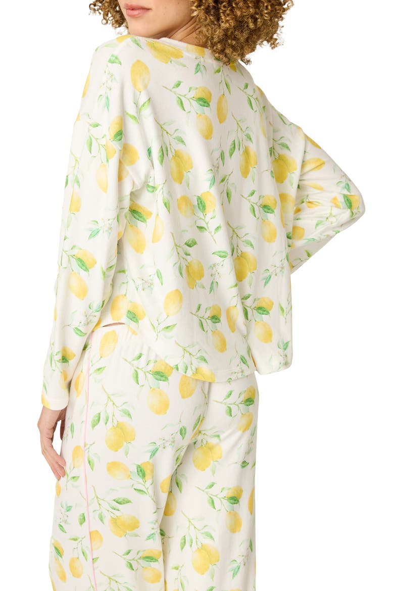 La Dolce Spritz Long Sleeve Pajama Top, Alternate, color, IVORY