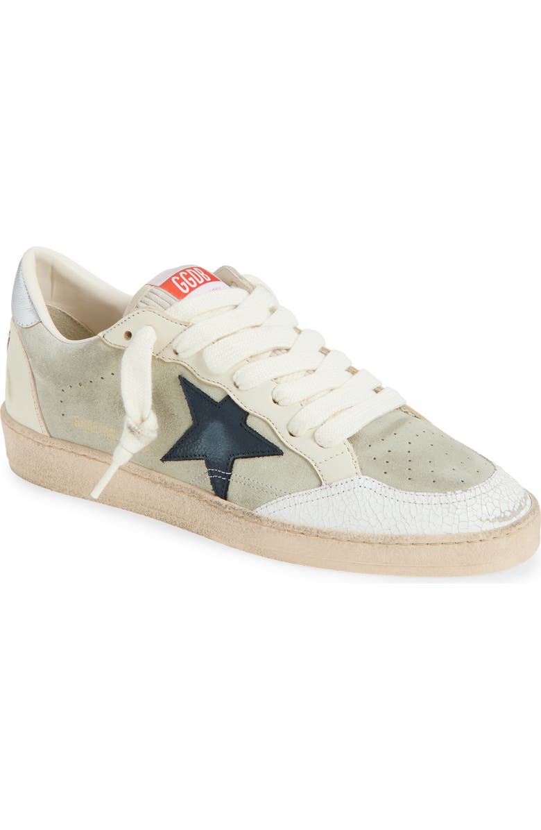Golden Goose Ball Star Low Top Sneaker, Main, color, Grey/White/Beige/Navy