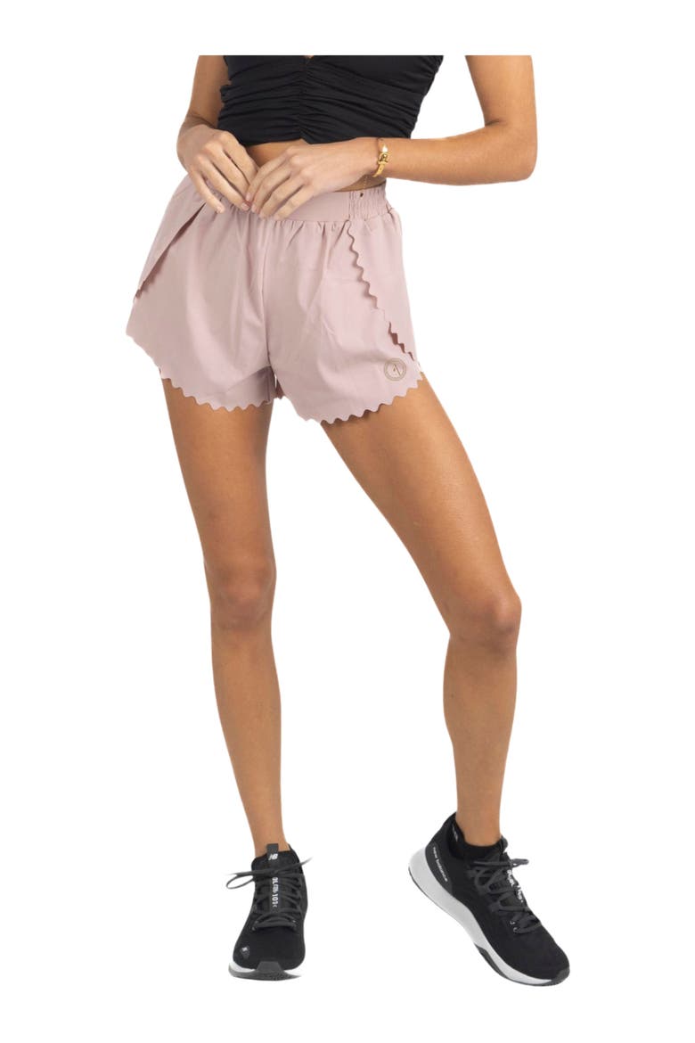 Chloe Romantic Scalloped Detailing Shorts, Alternate, color, Soft Pink
