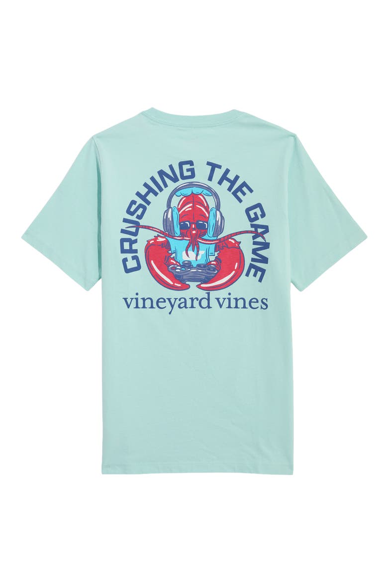 Kids' Crushing Lobster Pocket Graphic T-Shirt, Alternate, color, MANGROVE MINT