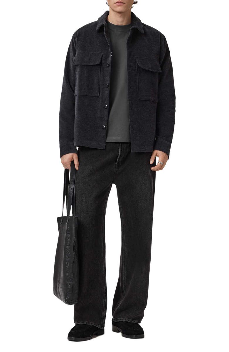 AllSaints Kindred Long Sleeve Graphic T-Shirt, Alternate, color, Washed Black