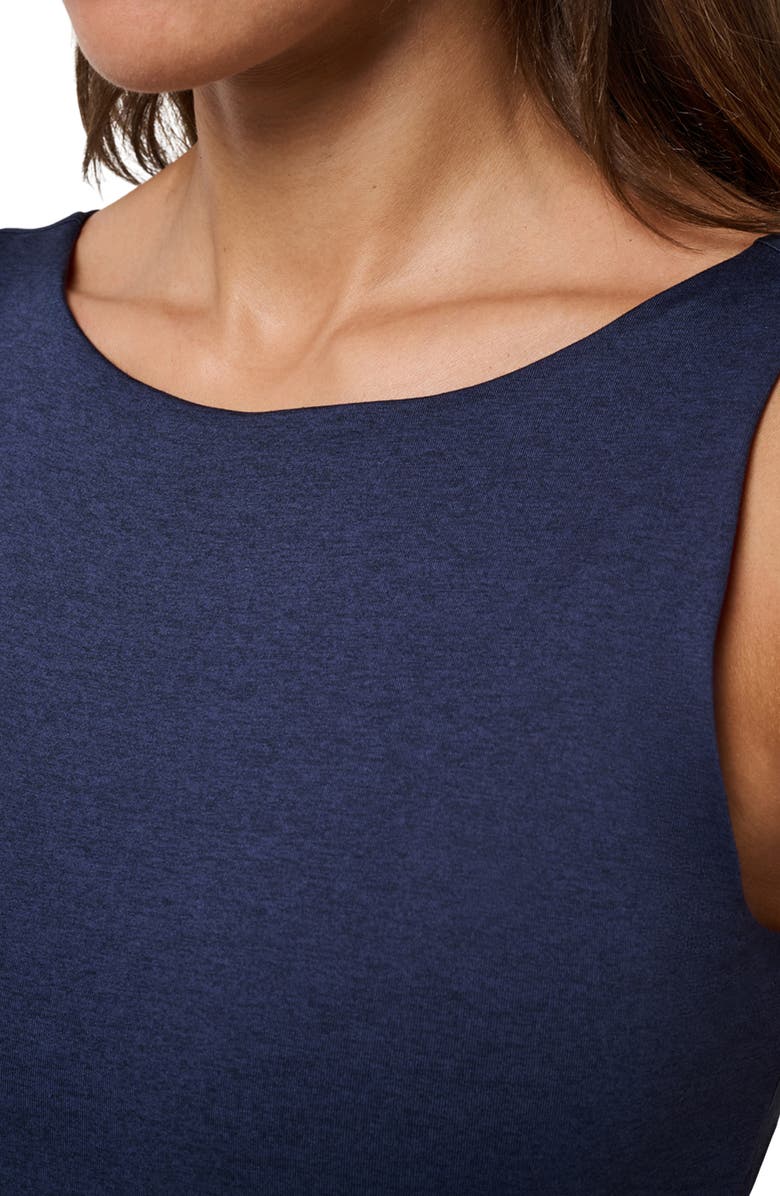 TravisMathew Skyline Jersey Tank Dress, Alternate, color, Heather Navy Blazer