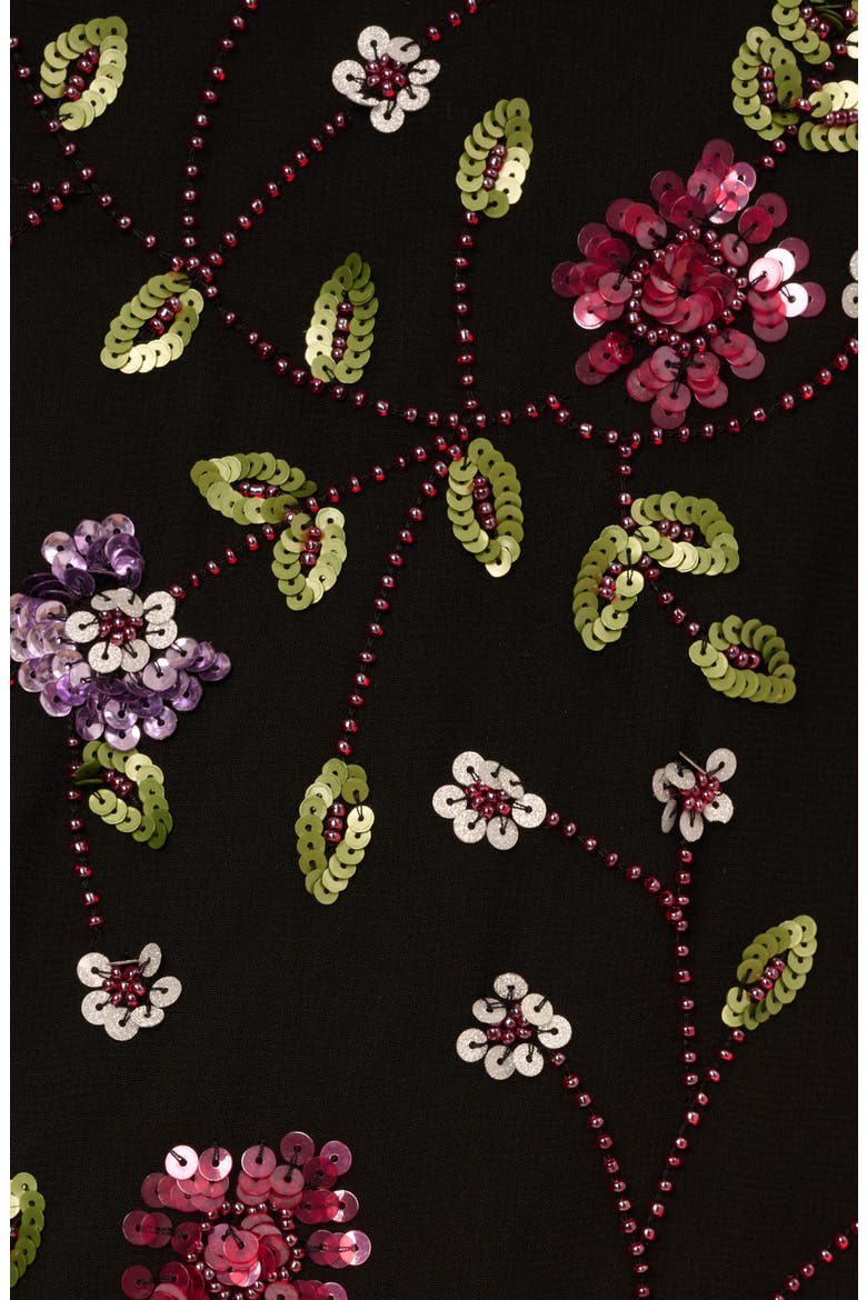 Beaded Sleeveless Shift Dress, Alternate, color, BLACK MULTI