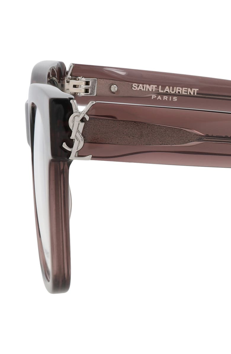 Saint Laurent 52mm Square Optical Frames, Alternate, color,