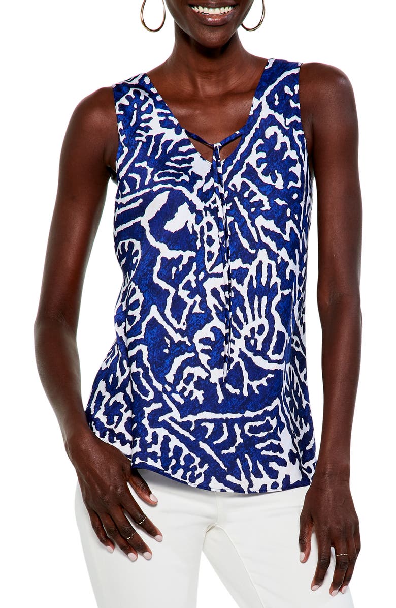 NIC+ZOE Indigo Stamp Tank, Main, color, 