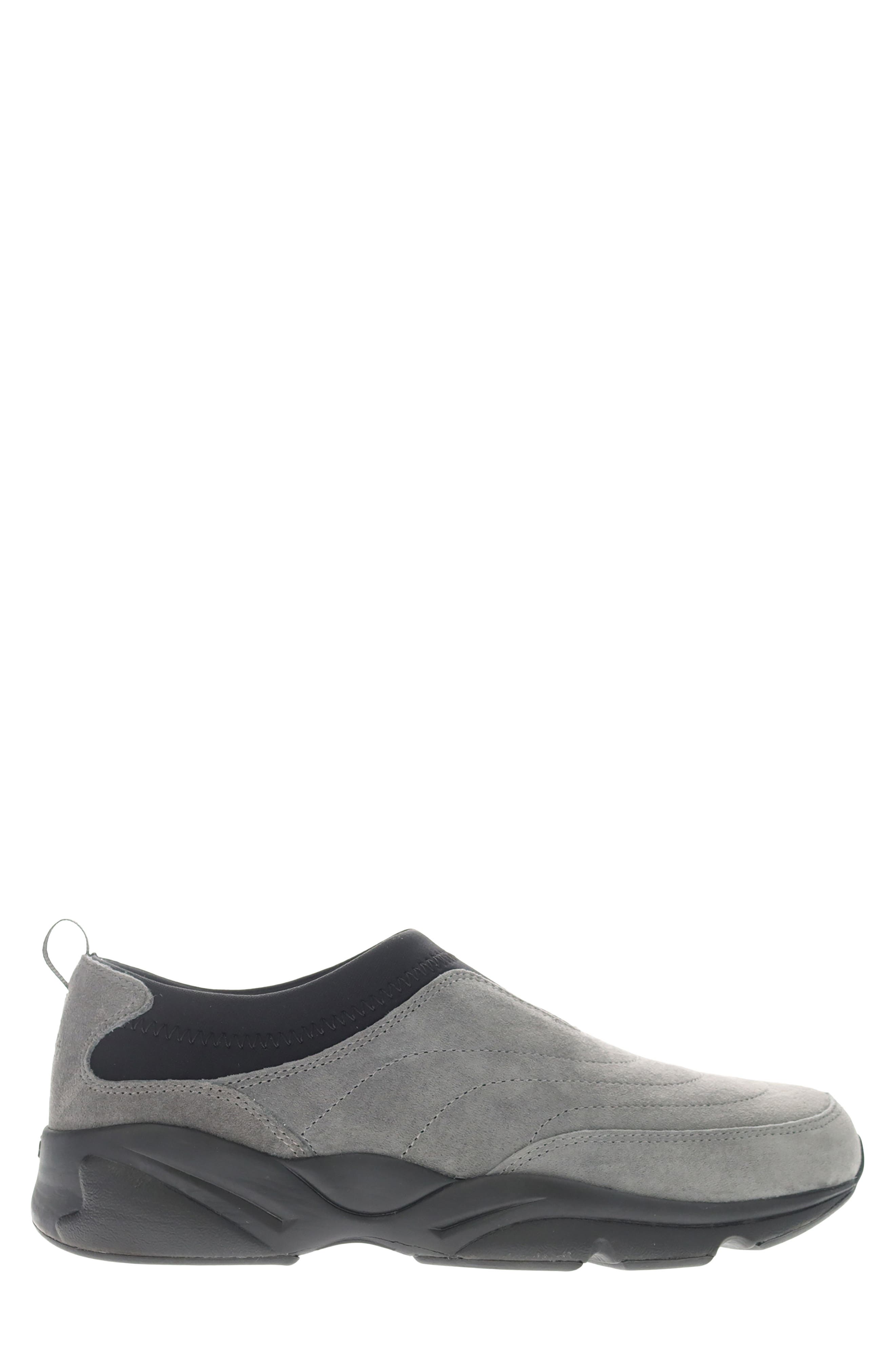 Stability Leather Slip On, Alternate, color, DARK GREY