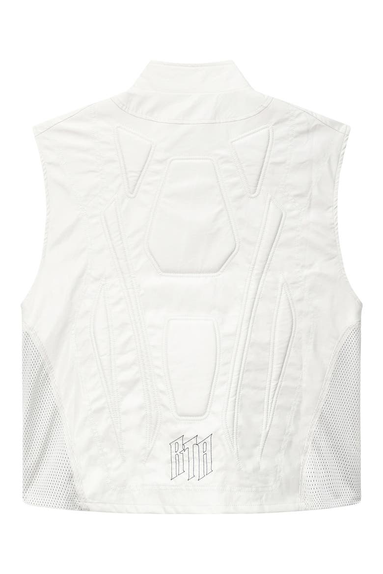 Noe Faux Leather Biker Vest, Alternate, color, GREY