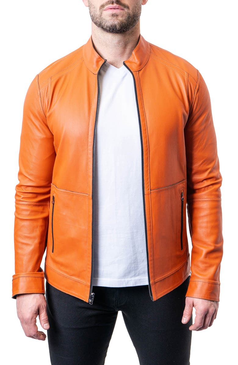Maceoo Leather & Suede Reversible Jacket, Alternate, color, 