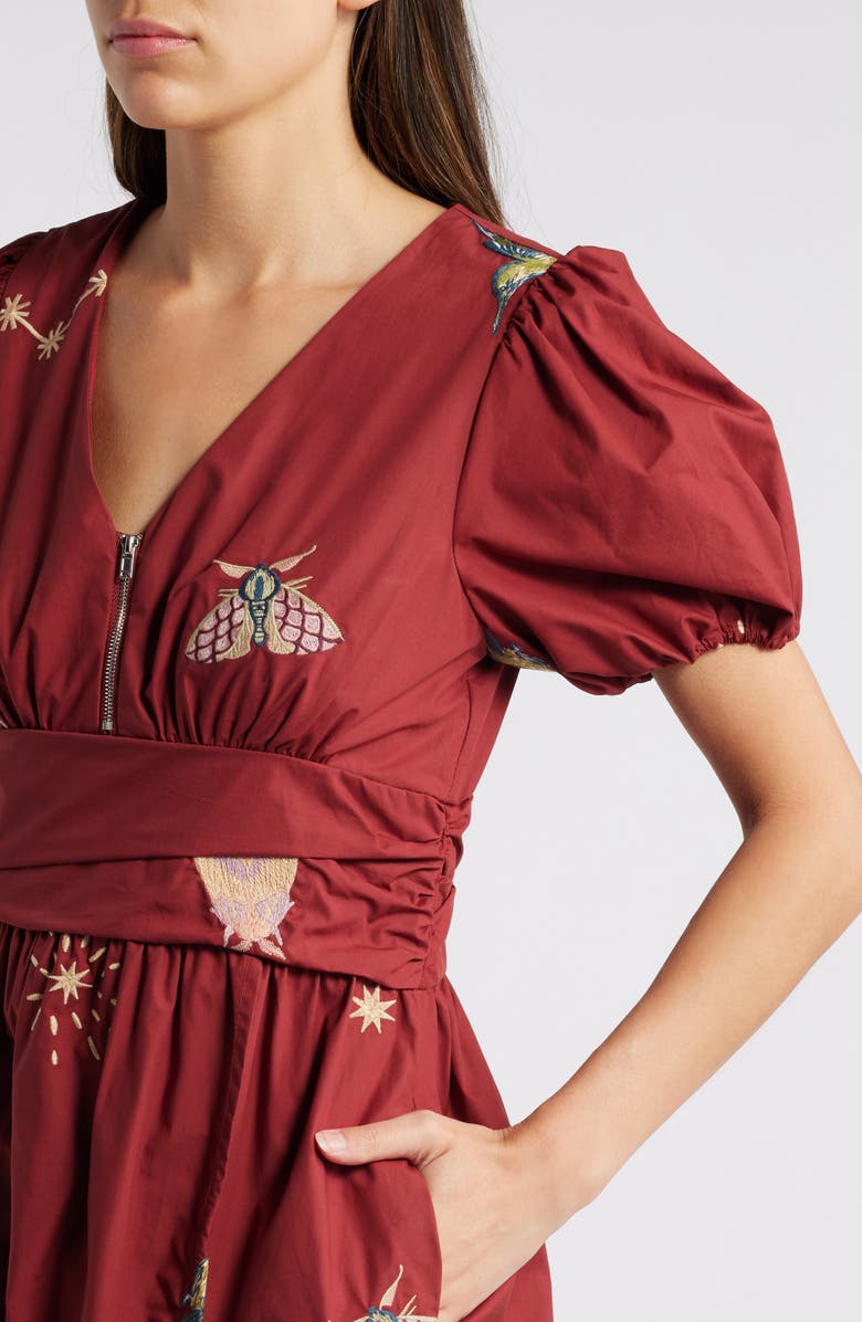 CIEBON Arya Embroidered Cotton Maxi Dress, Alternate, color, 