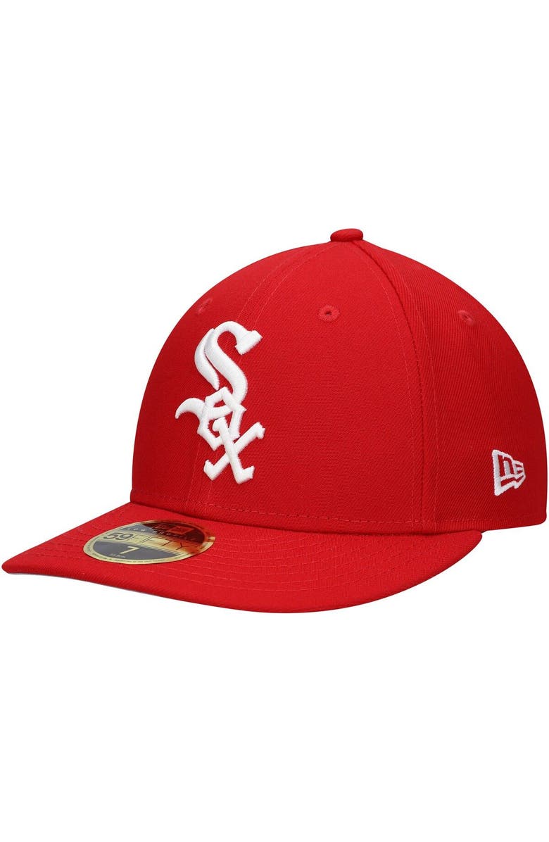 New Era Men's New Era Scarlet Chicago White Sox Low Profile 59FIFTY Fitted Hat, Main, color, Scarlet