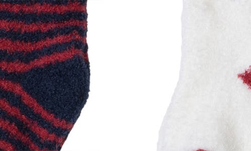 Barefoot Dreams 2-pack Socks In Marine-scarlet