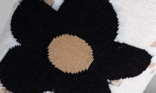 Hansel From Basel Jillian Floral Cotton Blend Crew Socks In White