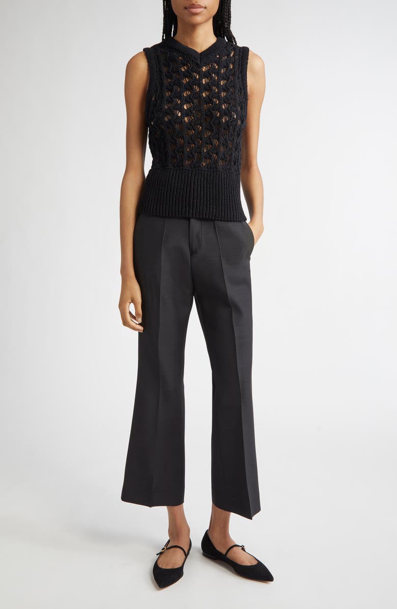 BITE Studios Vica Organic Cotton Sweater Vest, Alternate, color, Black