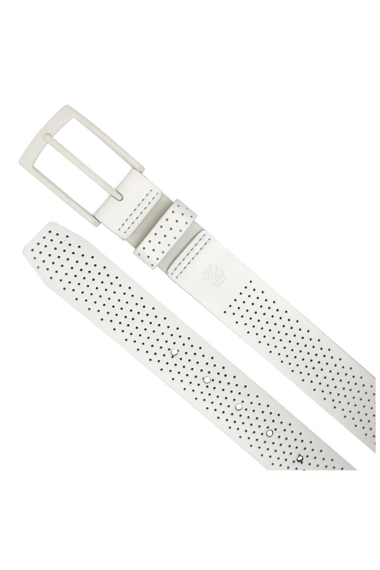 Comfort Stretch Perforated Leather Golf Belt, Alternate, color, White