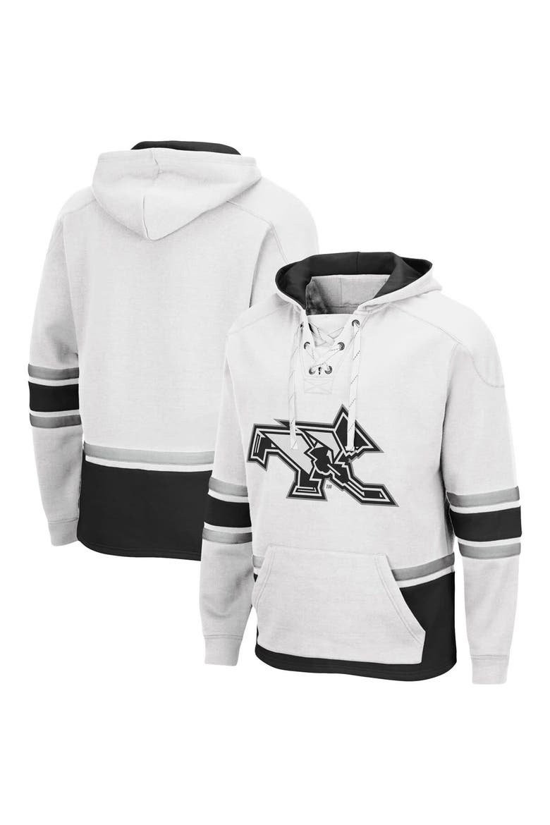 Men's Colosseum White Providence Friars Lace Up 3.0 Pullover Hoodie, Main, color, White