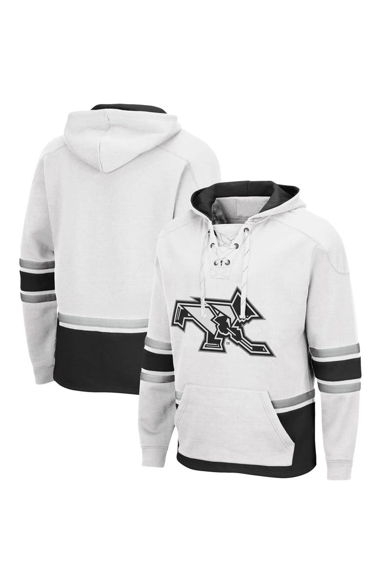 COLOSSEUM Men's Colosseum White Providence Friars Lace Up 3.0 Pullover Hoodie, Main, color, 