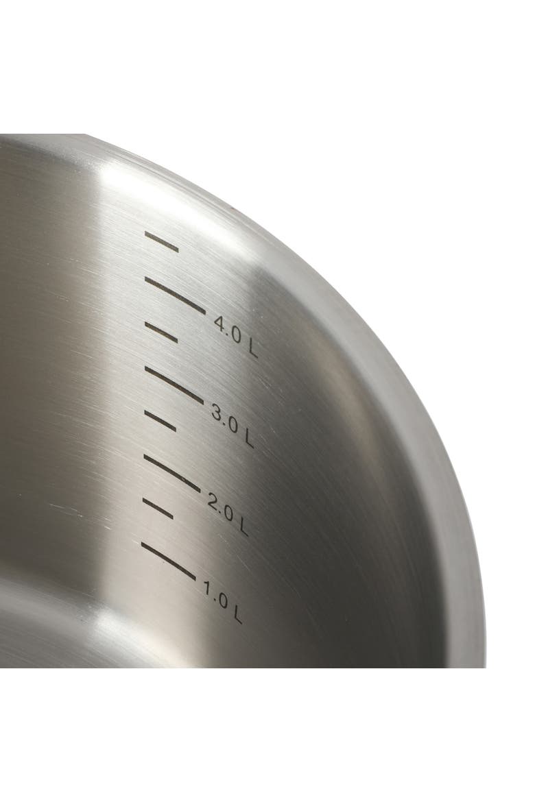 Chef's Deck 10-Piece Stainless Steel Cookware Set with Tri-Ply Encapsulated Base, Induction Safe, Alternate, color, Stainless Steel